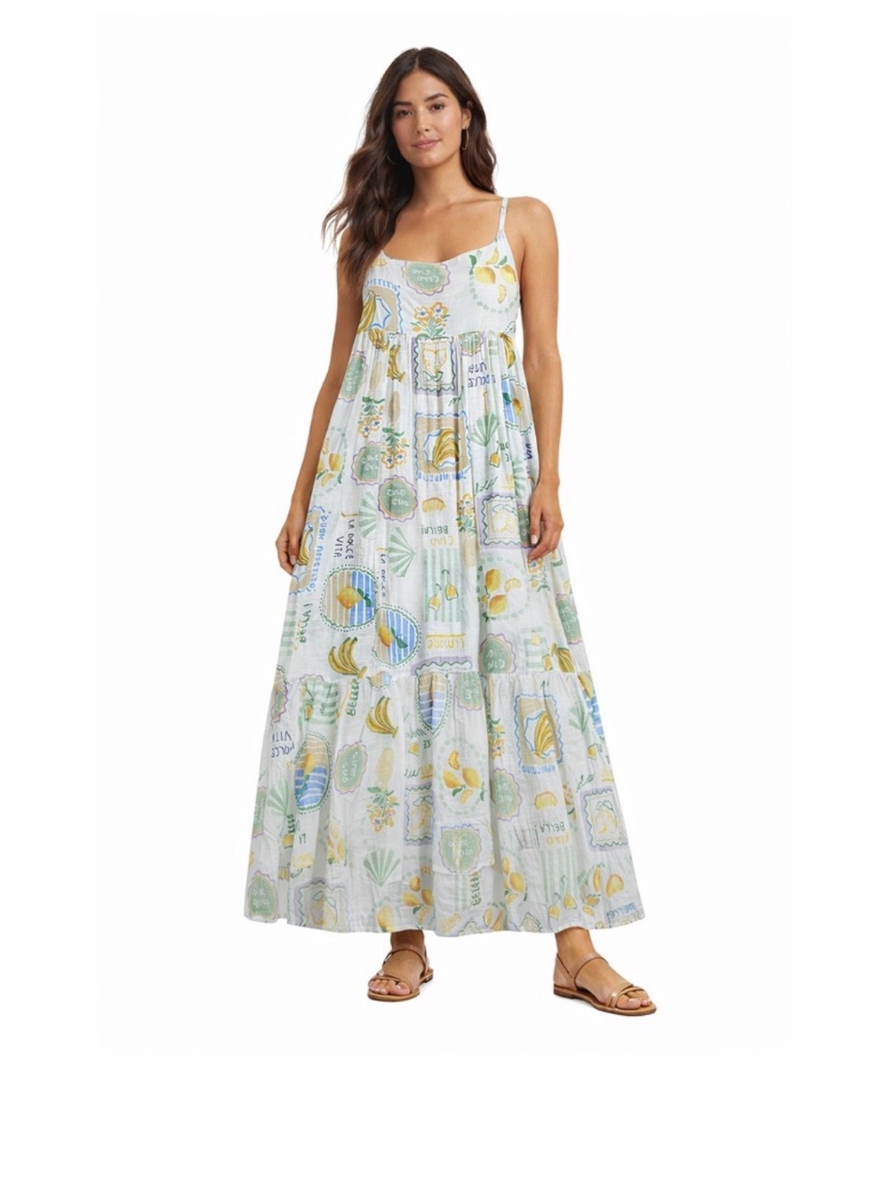 Anthropologie Paper Heart La Dolce Vita Linen blend dress